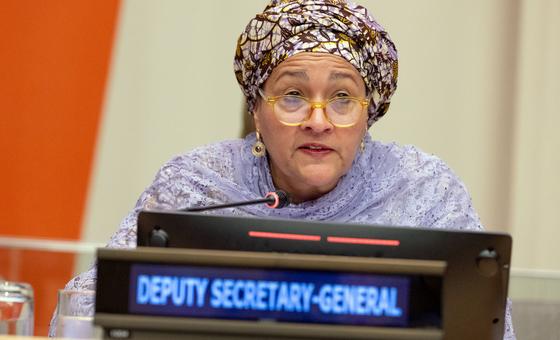 Первый заместитель Генерального секретаря ООН Амина Мохаммед на заседании Комитета по неотъемлемым правам палестинского народа.